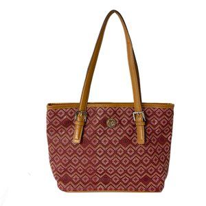 NWT GIANI BERNINI SAFFIANO WINE GRAPHIC TOTE